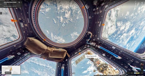 Blick in die ISS mit Google StreetView - Die Kuppel