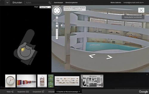 Screenshot Guggenheim Museum Google